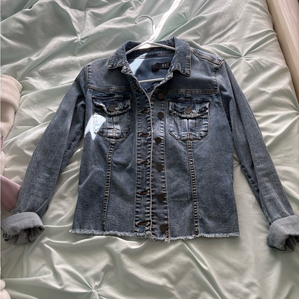KUT from the Kloth Light Blue Denim Jacket